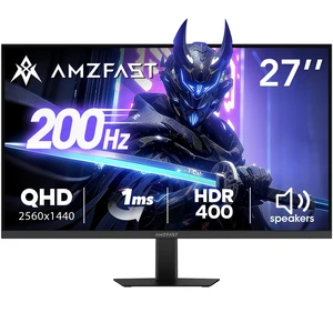 27 Inch Gaming Monitor 200Hz WQHD (2560 x 1440) Fast IPS,AMZG27F5Q Built-in Speakers, 1ms G-SYNC Compatible, HDR400, 132% sRGB, 96% DCI-P3, VESA 100x100, HDMI 2.0 x 2 & DP 1.4 x 2 27 Inch Gaming Monitor 200Hz WQHD (2560 x 1440) Fast IPS,AMZG27F5Q Built-in Speakers, 1ms G-SYNC Compatible, HDR400, 132% sRGB, 96% DCI-P3, VESA 100x100, HDMI 2.0 x 2 & DP 1.4 x 2