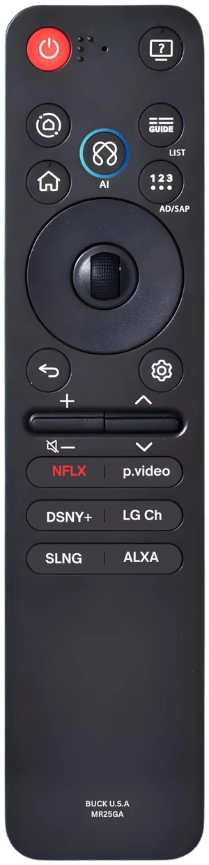 MR25GA AKB76046602 AI Magic Remote Control Replacement for 2019-2026 Smart TVs - Easy Setup, Voice Control, Shortcut Keys - Works with OLED, QNED, NanoCell, UHD, WebOS, 4K/8K TVs (MR19/20/24GA) MR25GA AKB76046602 AI Magic Remote Control Replacement for 2019-2026 Smart TVs - Easy Setup, Voice Control, Shortcut Keys - Works with OLED, QNED, NanoCell, UHD, WebOS, 4K/8K TVs (MR19/20/24GA)