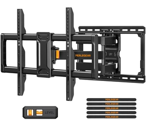 Full Motion TV Wall Mount for 4286 inch TVs up to 132 lbs 30% thicker heavy-duty articulating arm, tool-free tilt, swivel, extend, level, fits 16" studs, max VESA 600x400mm, UL listed Full Motion TV Wall Mount for 4286 inch TVs up to 132 lbs 30% thicker heavy-duty articulating arm, tool-free tilt, swivel, extend, level, fits 16" studs, max VESA 600x400mm, UL listed