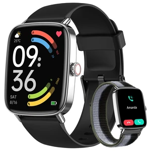 Smart Watch for Women Men, 2 Bands Health&Fitness Watch for iPhone/Android, Make Call and Message Notice, 24/7 Heart Rate/Sleep/SpO2 Tracker, 1.85" HD Smartwatch with 120 Sport Modes, IP68 Waterproof Smart Watch for Women Men, 2 Bands Health&Fitness Watch for iPhone/Android, Make Call and Message Notice, 24/7 Heart Rate/Sleep/SpO2 Tracker, 1.85" HD Smartwatch with 120 Sport Modes, IP68 Waterproof