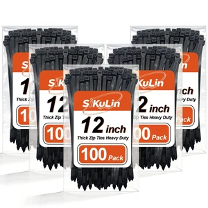 Thick Zip Ties Heavy Duty, 12 inch, Black, 250 lbs High Strength, 500 Pack, Heavy Duty Zip Ties for Outdoor Use, Extra Wide & Strong UV Resistant Cable Ties, Wire Ties Thick Zip Ties Heavy Duty, 12 inch, Black, 250 lbs High Strength, 500 Pack, Heavy Duty Zip Ties for Outdoor Use, Extra Wide & Strong UV Resistant Cable Ties, Wire Ties