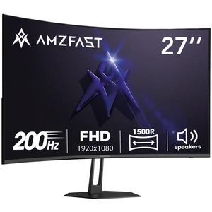 27 inch 200Hz Curved Gaming Monitor, FHD 1080p with Built-in Speakers, FreeSync, MPRT 1ms, 130% sRGB, 3000:1, 1500R, VESA Mount, HDMI 2.0&DP 1.4, Exchange, AMZG27C1 27 inch 200Hz Curved Gaming Monitor, FHD 1080p with Built-in Speakers, FreeSync, MPRT 1ms, 130% sRGB, 3000:1, 1500R, VESA Mount, HDMI 2.0&DP 1.4, Exchange, AMZG27C1