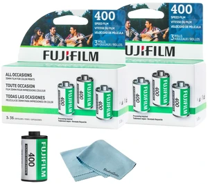 400 Color Negative Film (35mm Roll Film, 36 Exposures, 6-Rolls, 2-Pack) + BluebirdSales Microfiber Cleaning Cloth 400 Color Negative Film (35mm Roll Film, 36 Exposures, 6-Rolls, 2-Pack) + BluebirdSales Microfiber Cleaning Cloth