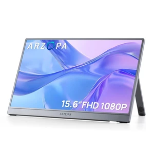 Portable Monitor 15.6'' FHD 1080P - Ultra-Slim Portable Laptop Monitor with Kickstand - IPS Display for PC, MAC, Phone, Xbox, PS5 - USB C & HDMI Connectivity - A1 Gray Portable Monitor 15.6'' FHD 1080P - Ultra-Slim Portable Laptop Monitor with Kickstand - IPS Display for PC, MAC, Phone, Xbox, PS5 - USB C & HDMI Connectivity - A1 Gray