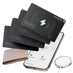 Air Tag Wallet Tracker Cards 4 Pack with 1 Wireless Charger, Rechargeable Bluetooth Trackers for Wallets, Works with Apple Find My, IP68 Waterproof, MFi Certified, iOS Only Air Tag Wallet Tracker Cards 4 Pack with 1 Wireless Charger, Rechargeable Bluetooth Trackers for Wallets, Works with Apple Find My, IP68 Waterproof, MFi Certified, iOS Only