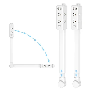 Outlet Extender Stick, Power Strip with 6 Outlets & 4 USB Ports, Extends 22"-34", Rotates 180°(90° per Side), Home Dorm Essential for Nightstand, Couch and Desk (Pack of 2) Outlet Extender Stick, Power Strip with 6 Outlets & 4 USB Ports, Extends 22"-34", Rotates 180°(90° per Side), Home Dorm Essential for Nightstand, Couch and Desk (Pack of 2)
