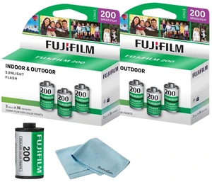 200 Color Negative Film (35mm Roll Film, 36 Exposures, 6-Pack) + BluebirdSales Microfiber Cleaning Cloth Bundle 200 Color Negative Film (35mm Roll Film, 36 Exposures, 6-Pack) + BluebirdSales Microfiber Cleaning Cloth Bundle