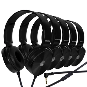 Classroom Headphones-Bulk 25-Pack, with Microphone Student On Ear Comfy Swivel Earphones for Library, School, Airplane, Kids-for Online Learning and Travel, HQ Stereo Sound 3.5mm Jack (Black Set) Classroom Headphones-Bulk 25-Pack, with Microphone Student On Ear Comfy Swivel Earphones for Library, School, Airplane, Kids-for Online Learning and Travel, HQ Stereo Sound 3.5mm Jack (Black Set)