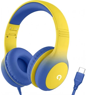 Wired Kids Headphones with USB C Plug, 85dB Safe Volume, Adjustable Headband, Tangle-Free Cord Headphones for School, Tablet, Travel (Yellow & Blue, Without Microphones) Wired Kids Headphones with USB C Plug, 85dB Safe Volume, Adjustable Headband, Tangle-Free Cord Headphones for School, Tablet, Travel (Yellow & Blue, Without Microphones)