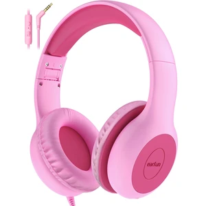 K1 Kids Headphones Wired with Mic, Volume Limit Headphones for Kids Portable Wired Headphone with Shareport, Stereo Sound, Foldable Headset for School/Toddler/Tablet/iPad/Kindle, Fuscia Pink K1 Kids Headphones Wired with Mic, Volume Limit Headphones for Kids Portable Wired Headphone with Shareport, Stereo Sound, Foldable Headset for School/Toddler/Tablet/iPad/Kindle, Fuscia Pink