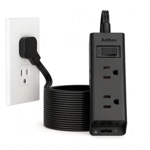 Flat Plug Power Strip with 6 Outlet Extender, 25 FT Extension Cord Flat Wall Plug with Multiple Outlets, No Surge Protector for Cruise Ship, Travel, Dorm, Home Office, Cruise Essentials, Black Flat Plug Power Strip with 6 Outlet Extender, 25 FT Extension Cord Flat Wall Plug with Multiple Outlets, No Surge Protector for Cruise Ship, Travel, Dorm, Home Office, Cruise Essentials, Black