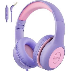 K1 Kids Headphones Wired with Mic, Volume Limit Headphones for Kids Portable Wired Headphone with Shareport, Stereo Sound, Foldable Headset for School/Toddler/Tablet/iPad/Kindle, Violet Pink K1 Kids Headphones Wired with Mic, Volume Limit Headphones for Kids Portable Wired Headphone with Shareport, Stereo Sound, Foldable Headset for School/Toddler/Tablet/iPad/Kindle, Violet Pink