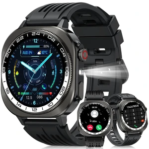 Smart Watch (Answer/Make Call), 1.43" Millitary Smartwatch 60 Days battery 3D-AMOLED, 130+ Sports Fitness Watch, Heart Rate/Sleep Monitor, LED Flashlight, IP68 Waterproof Activity Tracker Android iOS Smart Watch (Answer/Make Call), 1.43" Millitary Smartwatch 60 Days battery 3D-AMOLED, 130+ Sports Fitness Watch, Heart Rate/Sleep Monitor, LED Flashlight, IP68 Waterproof Activity Tracker Android iOS