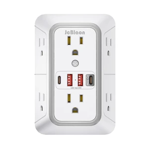 Surge Protector Outlet Extender 6 Outlet Extender with 4 USB Ports (PD 30W), 3 Sided 1050J Multi Plug Wall Adapter Power Strip for Home Travel Office Essentials-ETL Surge Protector Outlet Extender 6 Outlet Extender with 4 USB Ports (PD 30W), 3 Sided 1050J Multi Plug Wall Adapter Power Strip for Home Travel Office Essentials-ETL