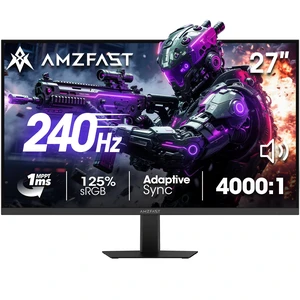 27 Inch Gaming Monitor, 240Hz 1ms FHD 1080P, Adaptive Sync, HDR400 4000:1, 125% sRGB, Built-in Speakers, HDMI/DP, VESA, Retractable Headphone Holder, AMZG27F5 Pro for Competitive FPS 27 Inch Gaming Monitor, 240Hz 1ms FHD 1080P, Adaptive Sync, HDR400 4000:1, 125% sRGB, Built-in Speakers, HDMI/DP, VESA, Retractable Headphone Holder, AMZG27F5 Pro for Competitive FPS