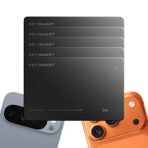 KeySmart SmartCard Gen 3 Rechargeable Wallet Tracker Card for iPhone and Android MFi-Certified, Compatible with Apple Find My & Google Find, Waterproof, 11-Month Rechargeable Battery, Tracking Card KeySmart SmartCard Gen 3 Rechargeable Wallet Tracker Card for iPhone and Android MFi-Certified, Compatible with Apple Find My & Google Find, Waterproof, 11-Month Rechargeable Battery, Tracking Card
