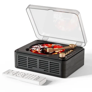 CD Player with Speakers Bluetooth,Portable CD Players for Home Nostalgic Retro Wood Music Player FM Radio for Home Wired and Remote Control-Black CD Player with Speakers Bluetooth,Portable CD Players for Home Nostalgic Retro Wood Music Player FM Radio for Home Wired and Remote Control-Black