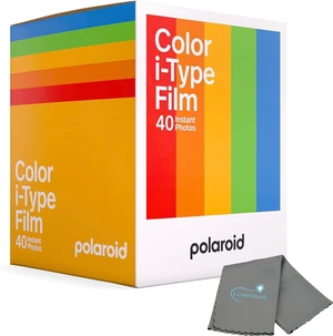 Polaroid Instant Color Film for i-Type Cameras 5 Pack, 40 Instant Photos, Works with Polaroid Now, Now+, I-2, & Lab, Bundle with a Cleaning Cloth Polaroid Instant Color Film for i-Type Cameras 5 Pack, 40 Instant Photos, Works with Polaroid Now, Now+, I-2, & Lab, Bundle with a Cleaning Cloth