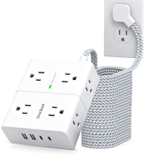 Extension Cord 25 Ft, Surge Protector Power Strip 25 Ft Long Cord 8 Outlets 4 USB Ports(2 USB C) Flat Plug Power Strip, 25Ft Long Power Strip, Home Office College Dorm Room Essentials, White Extension Cord 25 Ft, Surge Protector Power Strip 25 Ft Long Cord 8 Outlets 4 USB Ports(2 USB C) Flat Plug Power Strip, 25Ft Long Power Strip, Home Office College Dorm Room Essentials, White