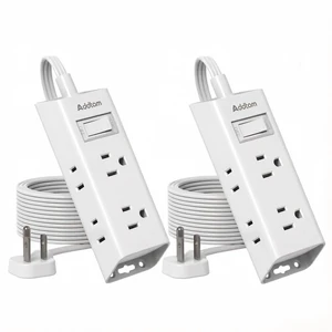 Flat Plug Extension Cord, Power Strip with 6 Outlet Extender, 2 Pack 5ft Flat Wall Plug for Home Office and Dorm, No Surge Protector for Travel Cruise Ship Essentials, Easy Mountable, ETL Listed Flat Plug Extension Cord, Power Strip with 6 Outlet Extender, 2 Pack 5ft Flat Wall Plug for Home Office and Dorm, No Surge Protector for Travel Cruise Ship Essentials, Easy Mountable, ETL Listed