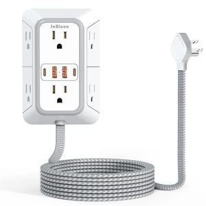 Power Strip Extension Cord - 6 Outlets and 4 USB (2 USB C), 5FT Braided Cord with Ultra Thin Flat Plug, 3 Side Outlet Extender with Overload Protection, Travel, Cruise Ship, Dorm Room Essentials-ETL Power Strip Extension Cord - 6 Outlets and 4 USB (2 USB C), 5FT Braided Cord with Ultra Thin Flat Plug, 3 Side Outlet Extender with Overload Protection, Travel, Cruise Ship, Dorm Room Essentials-ETL