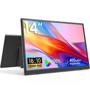 Portable Monitor 14 Inch 1200P 60Hz IPS HDR Ultra-Slim Travel Monitor with Dual Speakers USB-C HDMI Second Screen for Laptop PC Mac Phone Xbox PS4/5 Switch, VESA Kickstand, Zero Frame Gaming Portable Monitor 14 Inch 1200P 60Hz IPS HDR Ultra-Slim Travel Monitor with Dual Speakers USB-C HDMI Second Screen for Laptop PC Mac Phone Xbox PS4/5 Switch, VESA Kickstand, Zero Frame Gaming
