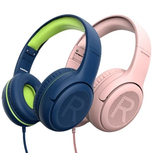 AT2 2PCS Kids Headphones for School Travel, 85/94dB Safe Volume 3.5mm Jack, HD Mic, Portable Wired Headphone with Shareport, Stereo Sound On-Ear Headphones for Toddler Kids Girls Boys AT2 2PCS Kids Headphones for School Travel, 85/94dB Safe Volume 3.5mm Jack, HD Mic, Portable Wired Headphone with Shareport, Stereo Sound On-Ear Headphones for Toddler Kids Girls Boys