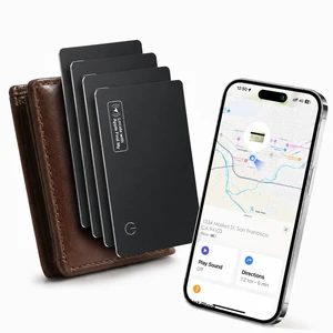 Wallet Tracker Card 4 Pack - Compatible with Apple Find My iOS Only 0.07in Slim, IP68 Waterproof, Item Locator for Luggage, Passports, Purse, Gift for Men Women Wallet Tracker Card 4 Pack - Compatible with Apple Find My iOS Only 0.07in Slim, IP68 Waterproof, Item Locator for Luggage, Passports, Purse, Gift for Men Women