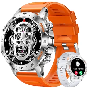 Smart Watches for Men(Answer/Calls),1.39 inch Touchscreen/5ATM Waterproof/120+ Sports Modes Fitness Watch with Heart Rate for Android/iOS Orange Smart Watches for Men(Answer/Calls),1.39 inch Touchscreen/5ATM Waterproof/120+ Sports Modes Fitness Watch with Heart Rate for Android/iOS Orange