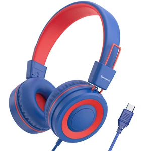 Upgrade USB Type C Kids Headphone for School, 94dB Safe Volume Limited, HD Stereo Sound, Foldable Lightweight On-Ear Headphones for Boys/Girls/Students/Tablet/Travel(Navy Blue) Upgrade USB Type C Kids Headphone for School, 94dB Safe Volume Limited, HD Stereo Sound, Foldable Lightweight On-Ear Headphones for Boys/Girls/Students/Tablet/Travel(Navy Blue)