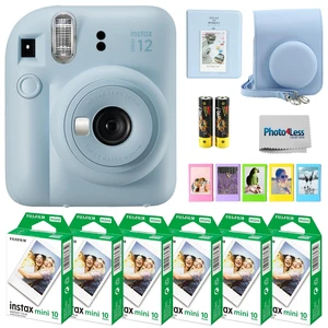 Instax Mini 12 Instant Camera Bundle with Instax Mini Instant Film Value Pack (60 Sheets) with Accessories Including Protective Case, Strap, Photo Album (Pastel Blue) Instax Mini 12 Instant Camera Bundle with Instax Mini Instant Film Value Pack (60 Sheets) with Accessories Including Protective Case, Strap, Photo Album (Pastel Blue)
