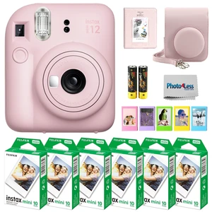 Instax Mini 12 Instant Camera Bundle with Instax Mini Instant Film Value Pack (60 Sheets) with Accessories Including Protective Case, Strap, Photo Album (Blosssom Pink) Instax Mini 12 Instant Camera Bundle with Instax Mini Instant Film Value Pack (60 Sheets) with Accessories Including Protective Case, Strap, Photo Album (Blosssom Pink)