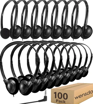 Bulk Headphones 100 Pack for Classroom School Kids, Wholesale Wired Durable Earphones Class Set for Students Children Toddler Teens Boys Girls and Adult (HY857,100 Black) Bulk Headphones 100 Pack for Classroom School Kids, Wholesale Wired Durable Earphones Class Set for Students Children Toddler Teens Boys Girls and Adult (HY857,100 Black)