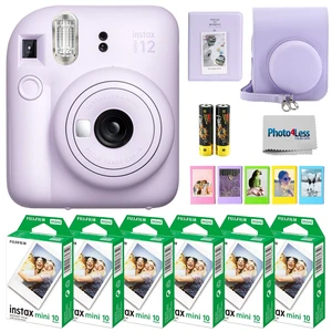 Instax Mini 12 Instant Camera Bundle with Instax Mini Instant Film Value Pack (60 Sheets) with Accessories Including Protective Case, Strap, Photo Album (Lilac Purple) Instax Mini 12 Instant Camera Bundle with Instax Mini Instant Film Value Pack (60 Sheets) with Accessories Including Protective Case, Strap, Photo Album (Lilac Purple)