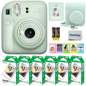 Instax Mini 12 Instant Camera Bundle with Instax Mini Instant Film Value Pack (60 Sheets) with Accessories Including Protective Case, Strap, Photo Album (Mint Green) Instax Mini 12 Instant Camera Bundle with Instax Mini Instant Film Value Pack (60 Sheets) with Accessories Including Protective Case, Strap, Photo Album (Mint Green)