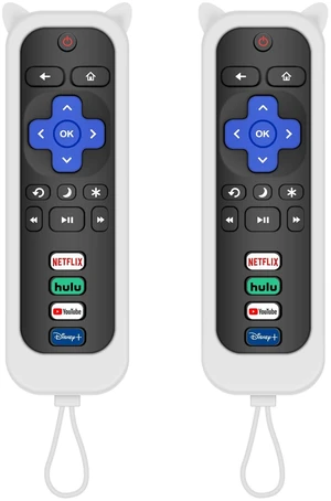 2 Pack Replacement Remote for Roku TV with Protective Cover (White) Compatible for TCL Roku/Onn Roku/Hisense Roku/Philips Roku/Sharp Roku/Westinghouse Roku/Insignia Roku TV for Roku TV Only 2 Pack Replacement Remote for Roku TV with Protective Cover (White) Compatible for TCL Roku/Onn Roku/Hisense Roku/Philips Roku/Sharp Roku/Westinghouse Roku/Insignia Roku TV for Roku TV Only