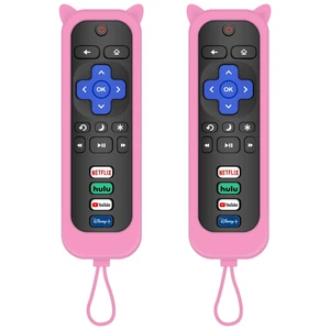 2 Pack Replacement Remote for Roku TV with Protective Cover (Pink) Compatible for TCL Roku/Onn Roku/Hisense Roku/Philips Roku/Sharp Roku/Westinghouse Roku/Insignia Roku TV for Roku TV Only 2 Pack Replacement Remote for Roku TV with Protective Cover (Pink) Compatible for TCL Roku/Onn Roku/Hisense Roku/Philips Roku/Sharp Roku/Westinghouse Roku/Insignia Roku TV for Roku TV Only