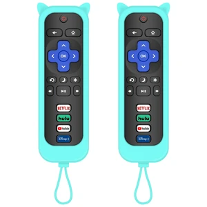 2 Pack Remote for Roku TV & Cover for TCL Roku Remote (Blue) Remotes Replacement Cover Compatible with TCL Roku TV Remote, Replacement for Roku TV Remote 2 Pack Remote for Roku TV & Cover for TCL Roku Remote (Blue) Remotes Replacement Cover Compatible with TCL Roku TV Remote, Replacement for Roku TV Remote