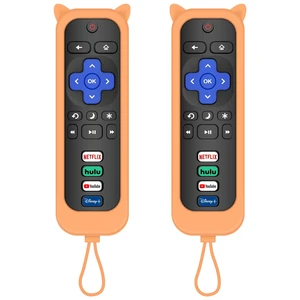 2 Pack Replacement Remote for Roku TV with Protective Cover (Orange) Compatible for TCL Roku/Onn Roku/Hisense Roku/Philips Roku/Sharp Roku/Westinghouse Roku/Insignia Roku TV for Roku TV Only 2 Pack Replacement Remote for Roku TV with Protective Cover (Orange) Compatible for TCL Roku/Onn Roku/Hisense Roku/Philips Roku/Sharp Roku/Westinghouse Roku/Insignia Roku TV for Roku TV Only