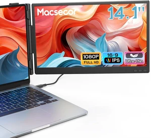Laptop Screen Extender, 14.1'' FHD 1080P Ultra-Slim Dual Portable Monitor for Laptops, USB-C/HDMI Travel Monitor Extender Plug & Play for 13"-16" Laptop, Compatible with Wins/Mac/Android/Chrome Laptop Screen Extender, 14.1'' FHD 1080P Ultra-Slim Dual Portable Monitor for Laptops, USB-C/HDMI Travel Monitor Extender Plug & Play for 13"-16" Laptop, Compatible with Wins/Mac/Android/Chrome