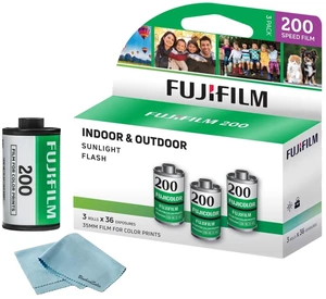200 Color Negative Film (35mm Roll Film, 36 Exposures, 3-Pack) + BluebirdSales Microfiber Cleaning Cloth Bundle 200 Color Negative Film (35mm Roll Film, 36 Exposures, 3-Pack) + BluebirdSales Microfiber Cleaning Cloth Bundle