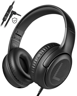 AT2 Kids Headphones for School Travel, 85/94dB Safe Volume Limit 3.5mm Jack, HD Mic, Portable Wired Headphone with Shareport, Stereo Sound On-Ear Headphones for Toddler Kids Girls Boys Black AT2 Kids Headphones for School Travel, 85/94dB Safe Volume Limit 3.5mm Jack, HD Mic, Portable Wired Headphone with Shareport, Stereo Sound On-Ear Headphones for Toddler Kids Girls Boys Black