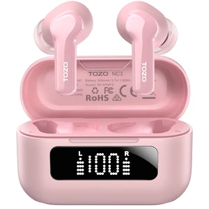 Hybrid Active Noise Cancelling in Ear Wireless Earbuds, 68H Playtime 6 Mics AI Clear Calls, LED Display, 32 Preset EQs App, Bluetooth 5.3 Headphones, IPX8 Waterproof, Comfort Fit Ear Buds Pink Hybrid Active Noise Cancelling in Ear Wireless Earbuds, 68H Playtime 6 Mics AI Clear Calls, LED Display, 32 Preset EQs App, Bluetooth 5.3 Headphones, IPX8 Waterproof, Comfort Fit Ear Buds Pink