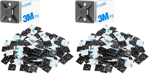 500 PCS 3/4" Black Self Adhesive Cable Zip Tie Mounts Wire Cable Clips Holders Management Anchors Organizer Holders Squares(HS-101S) (Pack of 2) 500 PCS 3/4" Black Self Adhesive Cable Zip Tie Mounts Wire Cable Clips Holders Management Anchors Organizer Holders Squares(HS-101S) (Pack of 2)