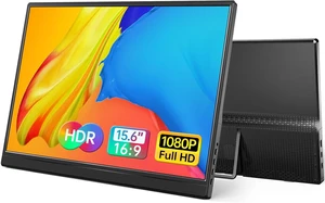 Portable Monitor 15.6 Inch 1080P 60Hz IPS HDR Ultra-Slim Travel Monitor with Dual Speakers USB-C HDMI Second Screen for Laptop PC Mac Phone Xbox PS4/5 Switch, VESA Kickstand, Zero Frame Gaming Portable Monitor 15.6 Inch 1080P 60Hz IPS HDR Ultra-Slim Travel Monitor with Dual Speakers USB-C HDMI Second Screen for Laptop PC Mac Phone Xbox PS4/5 Switch, VESA Kickstand, Zero Frame Gaming