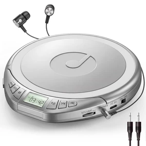 CD Player Portable with Earphones, CD Discman AUX Cable for Car Home Personal Discman CD player,PROG memory, CD-R/RW MP3/WMA, Anti-skip shockproof protection, A-B repeat,LCD display CD Player Portable with Earphones, CD Discman AUX Cable for Car Home Personal Discman CD player,PROG memory, CD-R/RW MP3/WMA, Anti-skip shockproof protection, A-B repeat,LCD display