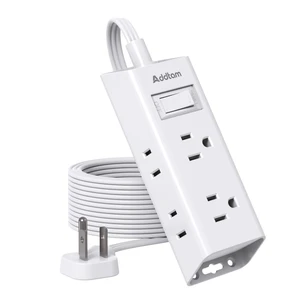 Flat Plug Power Strip with 6 Outlet Extender, 10 FT Extension Cord Flat Wall Plug with Multiple Outlets, No Surge Protector for Cruise Ship, Travel, Dorm, Home Office, Cruise Essentials, White Flat Plug Power Strip with 6 Outlet Extender, 10 FT Extension Cord Flat Wall Plug with Multiple Outlets, No Surge Protector for Cruise Ship, Travel, Dorm, Home Office, Cruise Essentials, White
