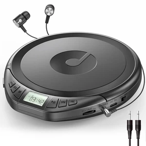 CD Player Portable with Earphones, CD Discman AUX Cable for Car Home Personal Discman CD player,PROG memory, CD-R/RW MP3/WMA, Anti-skip shockproof protection, A-B repeat,LCD display CD Player Portable with Earphones, CD Discman AUX Cable for Car Home Personal Discman CD player,PROG memory, CD-R/RW MP3/WMA, Anti-skip shockproof protection, A-B repeat,LCD display