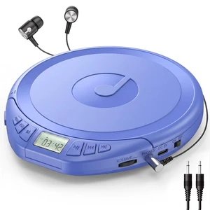 CD Player Portable with Earphones, CD Discman AUX Cable for Car Home Personal Discman CD player,PROG memory, CD-R/RW MP3/WMA, Anti-skip shockproof protection, A-B repeat,LCD display CD Player Portable with Earphones, CD Discman AUX Cable for Car Home Personal Discman CD player,PROG memory, CD-R/RW MP3/WMA, Anti-skip shockproof protection, A-B repeat,LCD display