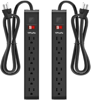 Power Strip Surge Protector, 6 Feet Extension Cord, 600 Joules Surge Protection, Multiple Protection 6 Outlet Strip, ETL Listed 2 Packs Power Strip Surge Protector, 6 Feet Extension Cord, 600 Joules Surge Protection, Multiple Protection 6 Outlet Strip, ETL Listed 2 Packs